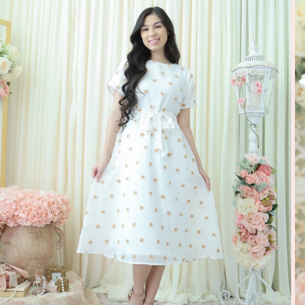 NEW | PKC Collection | Kinsie Pom Pom Midi Dress